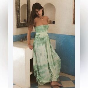 UO Green Strapless Jumpsuit